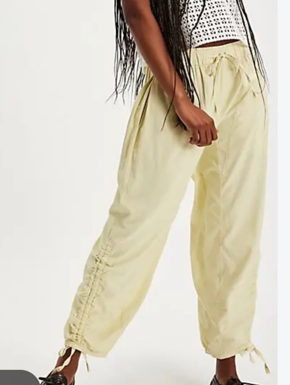 Free People Hadley Poplin Pants Sz Xs Oversized Fit Boho